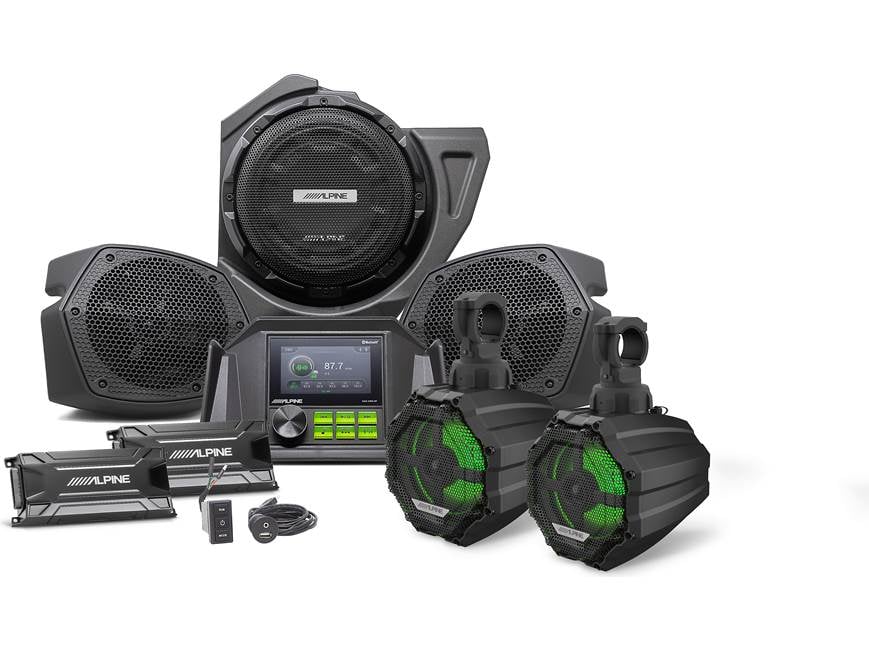 Alpine PSS-PRZR    Complete 9-Speaker 600W RMS Weather-Resistant Sound System for 2013+ Polaris® RZR®
