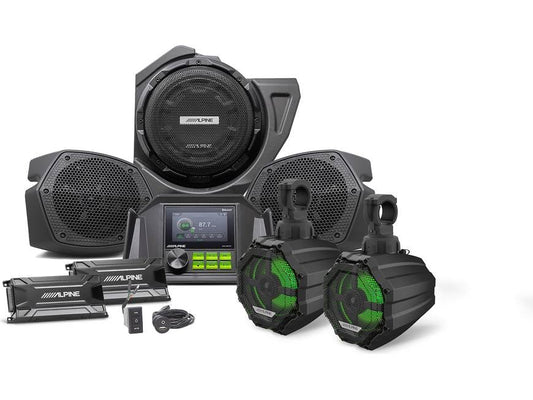 Alpine PSS-PRZR    Complete 9-Speaker 600W RMS Weather-Resistant Sound System for 2013+ Polaris® RZR®