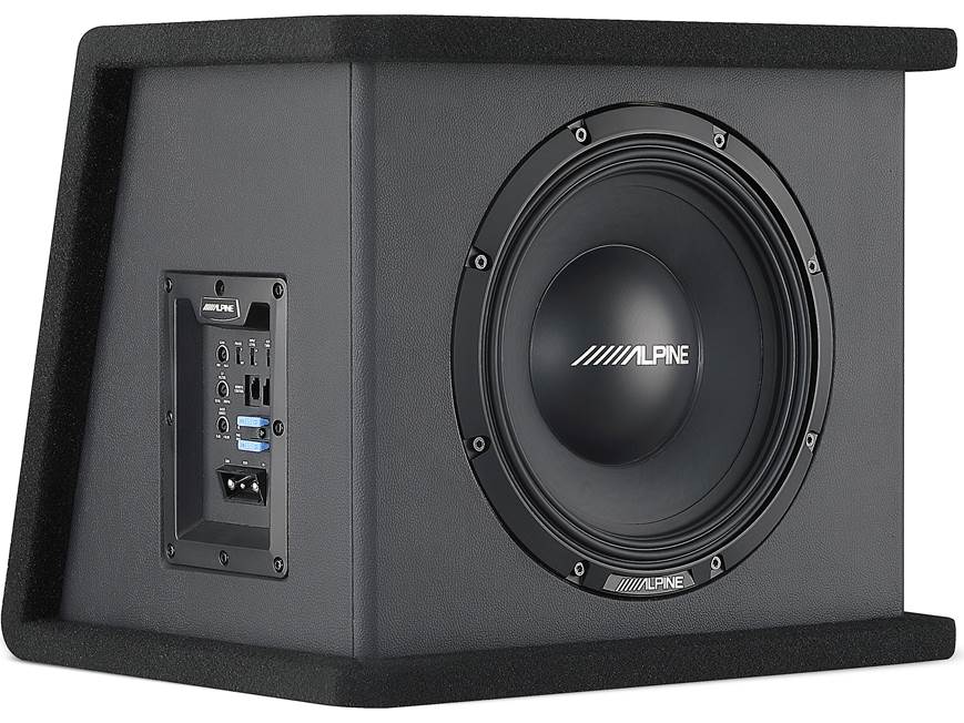Alpine PWE-SB10 Single 10" Powered Subwoofer for Vehicle Audio