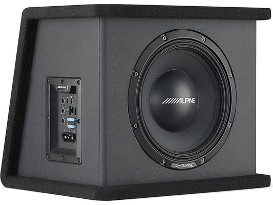 Alpine PWE-SB10 Single 10" Powered Subwoofer for Vehicle Audio