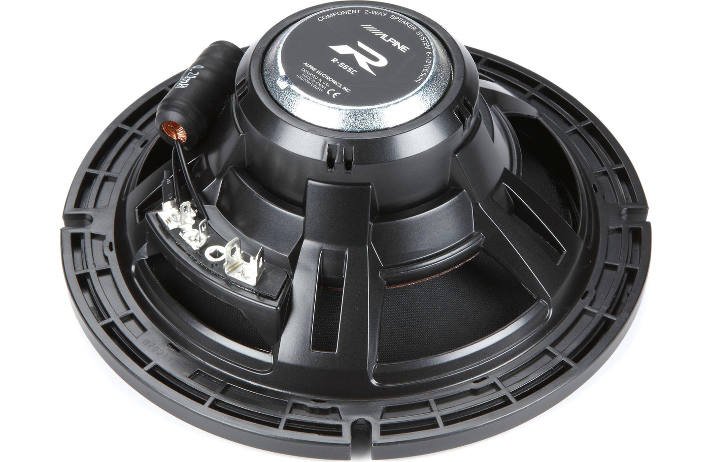 Car speaker with brand logo on a white background