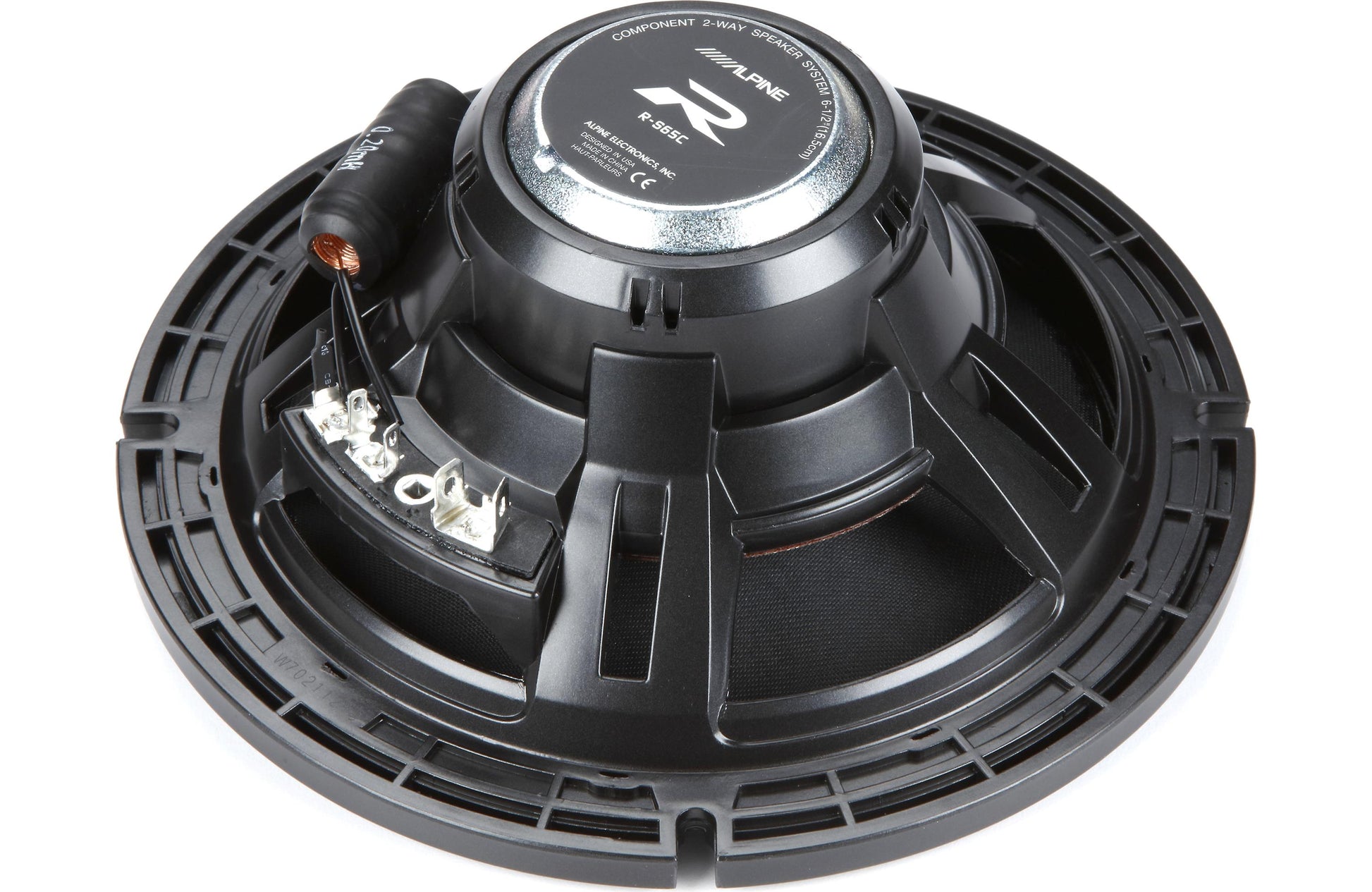 Car speaker with brand logo on a white background