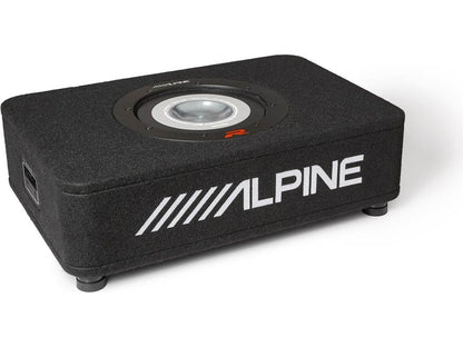 Alpine R-Series Shallow 10" Subwoofer (RS-W10D4) with Shallow Subwoofer Cabinet