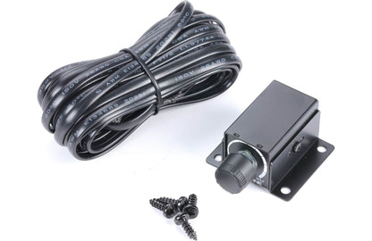 Black electrical component with wiring