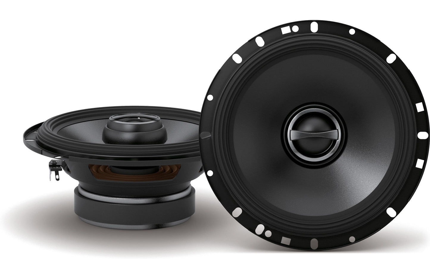 Pair of black car speakers