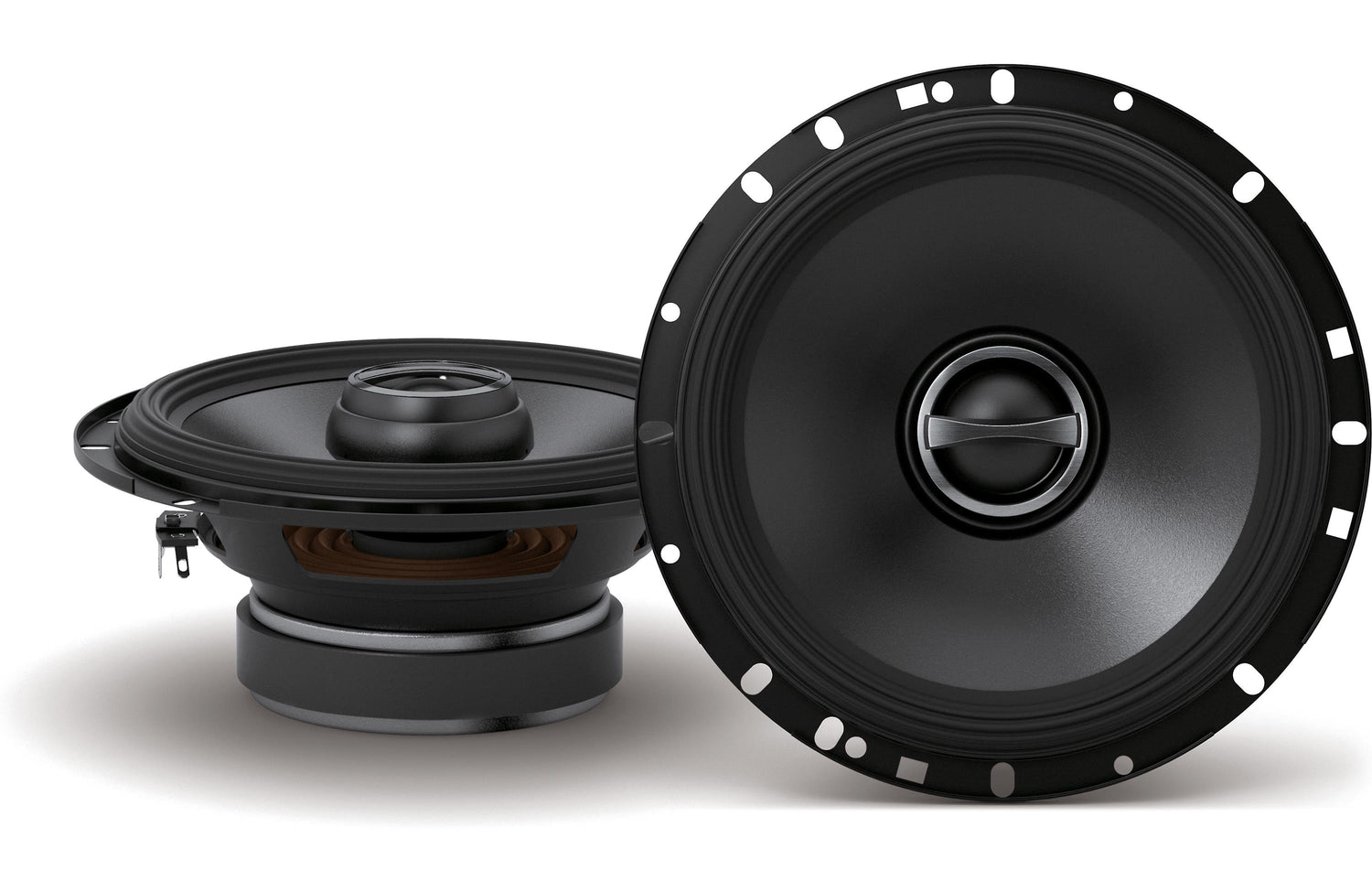 Pair of black car speakers