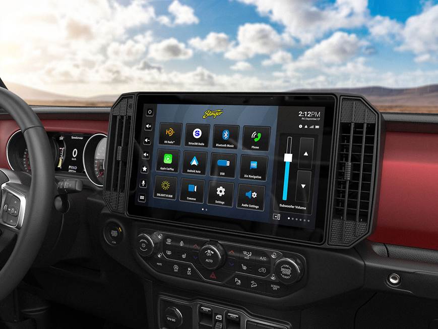 Stinger SRX-JW18128 12.8-Inch Multimedia Receiver For Jeep Wrangler And Gladiator