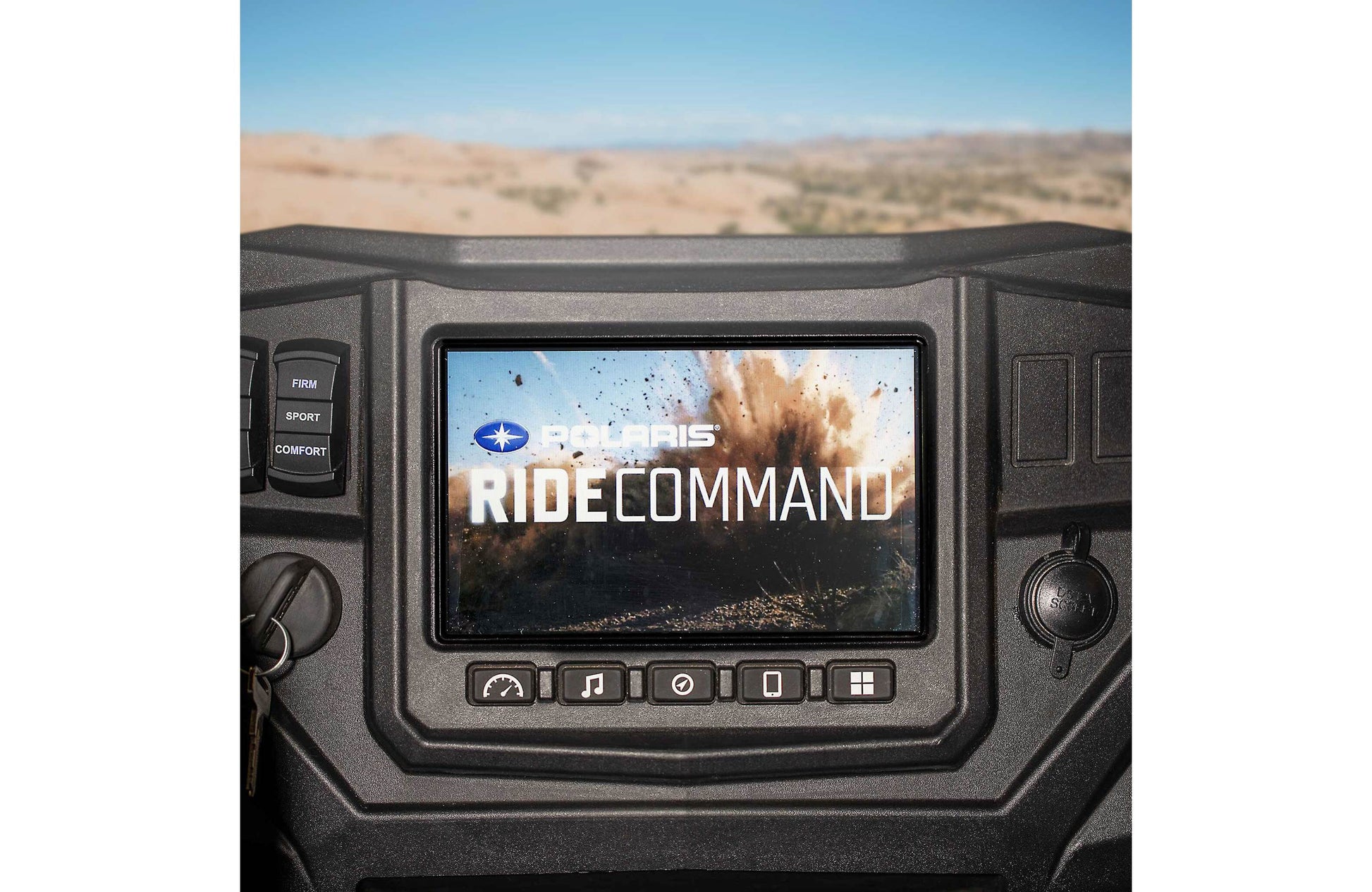 Ride Command system display on a vehicle
