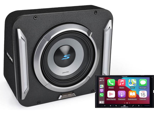Alpine ILX-W670-M And S2-SB8 Package Digital Multimedia Receiver And Subwoofer