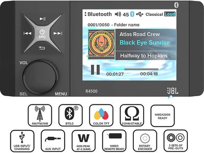 JBL R4500 Wake Series marine digital media receiver (does not play CDs)