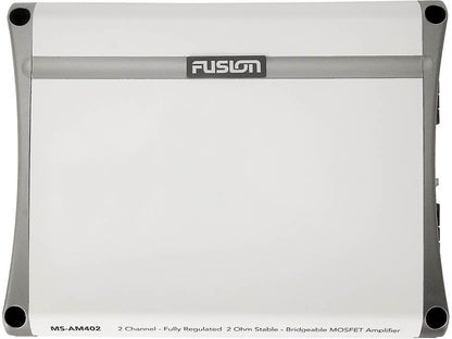 Fusion MS-AM402 2-Channel Marine Amplifier — 65 Watts RMS x 2 at 4 Ohms