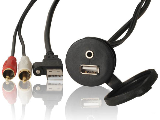 Fusion MS-CBUSB3.5 Panel-Mount USB and AUX Connector