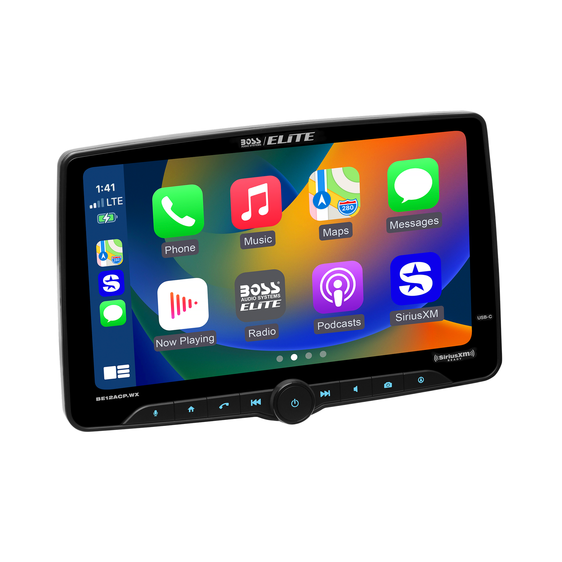 BOSS Elite 12" Wireless CarPlay Android Auto DSP Single-DIN Car Stereo