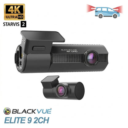 BlackVue ELITE 9 2CH | 4K Front + 2K Rear Dash Cam for Front & Rear Recording