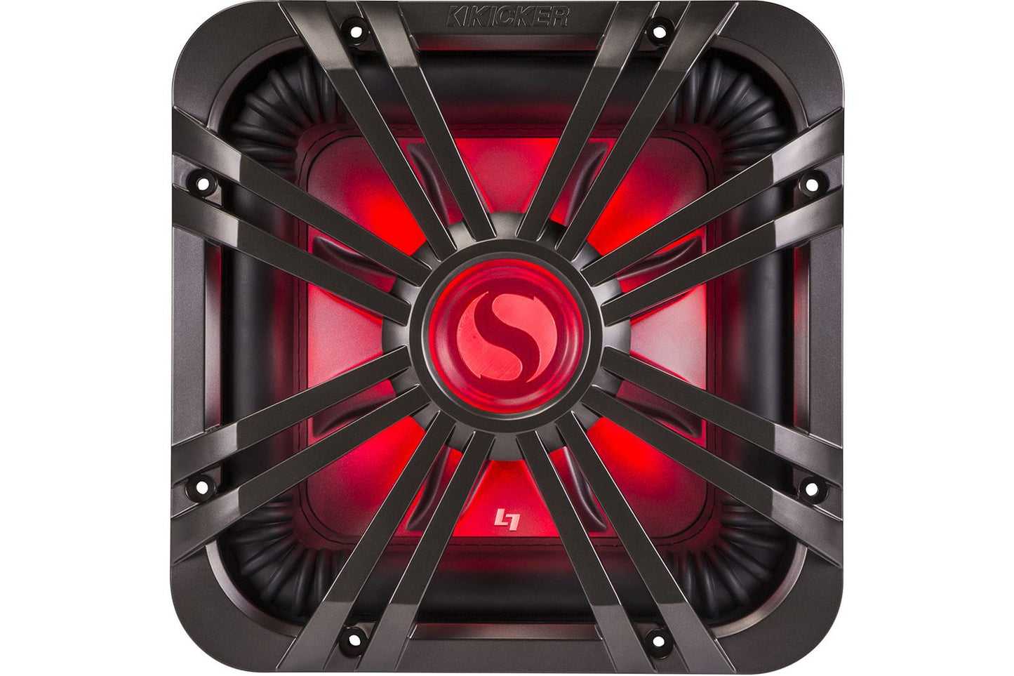 Kicker 11L7GLC 10" Square Charcoal LED Grille