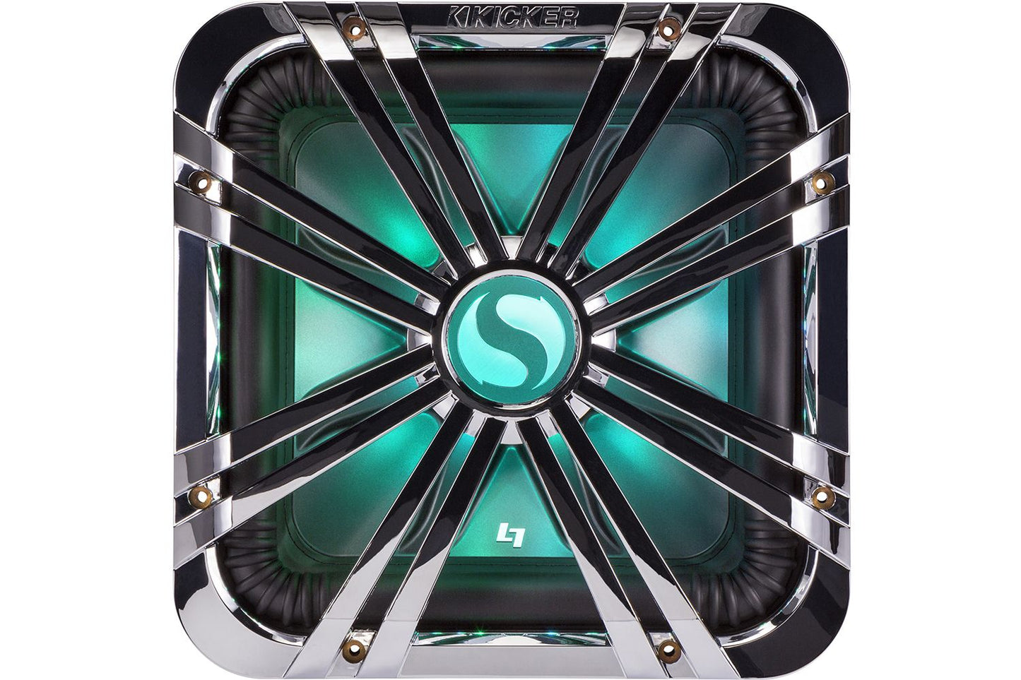 Kicker 11L712GLC 12" Square Charcoal LED Grille