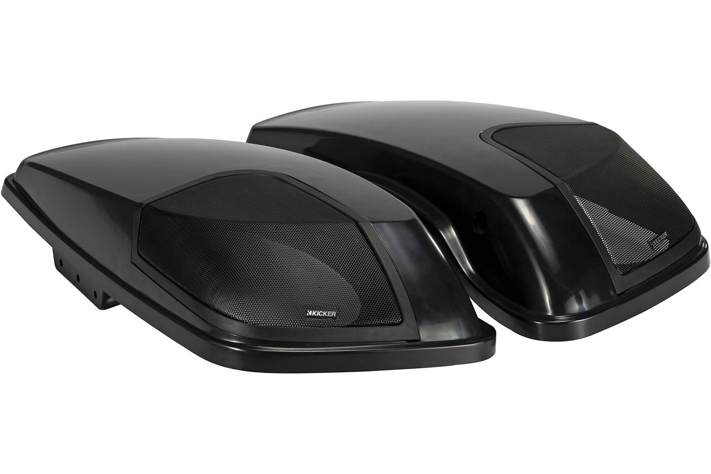 Kicker HDBLVB Vivid Black Bag Lids for Harley-Davidson