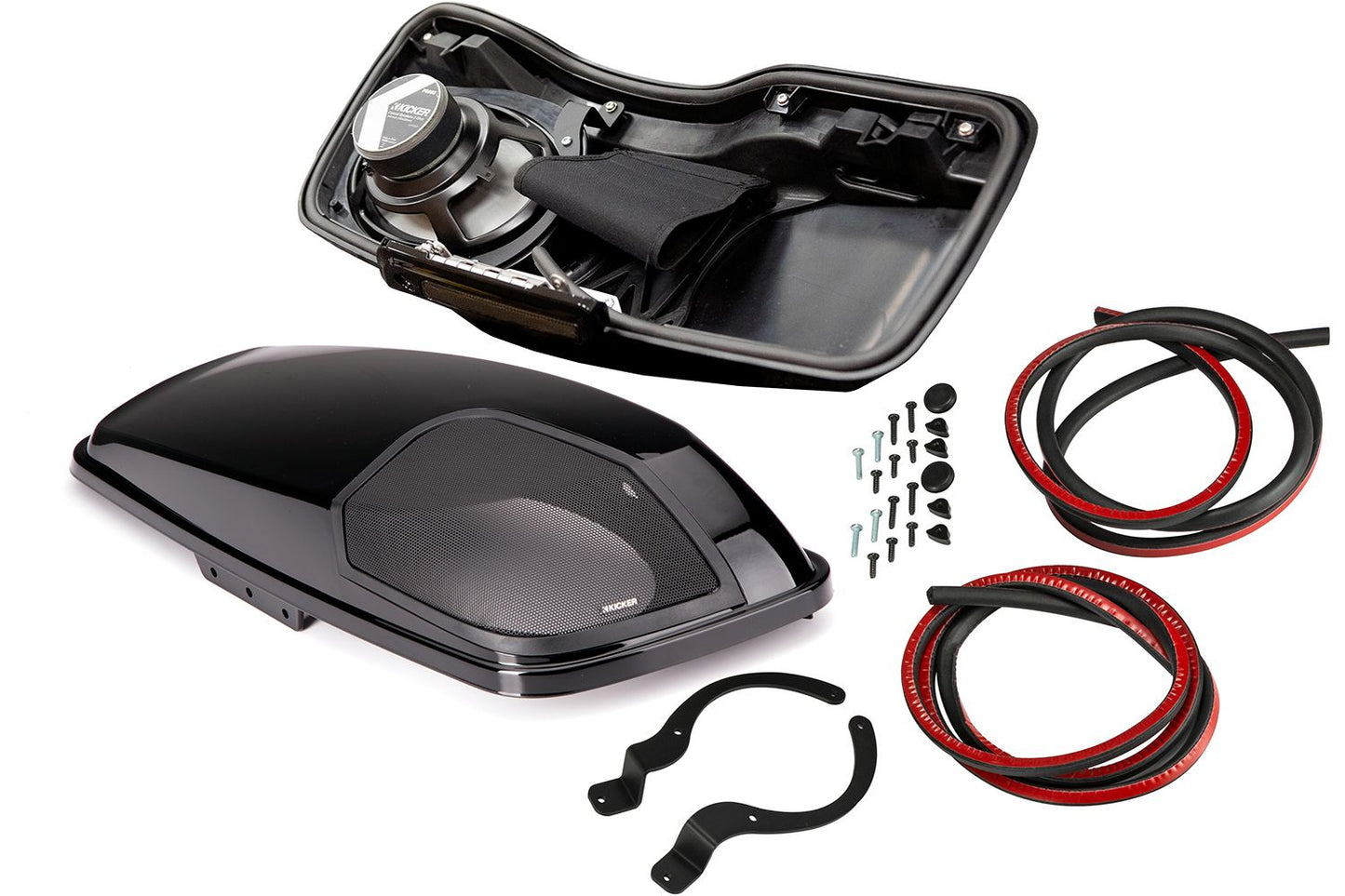 Kicker HDBL69VB Vivid Black Bag Lid Audio Kit for Harley-Davidson