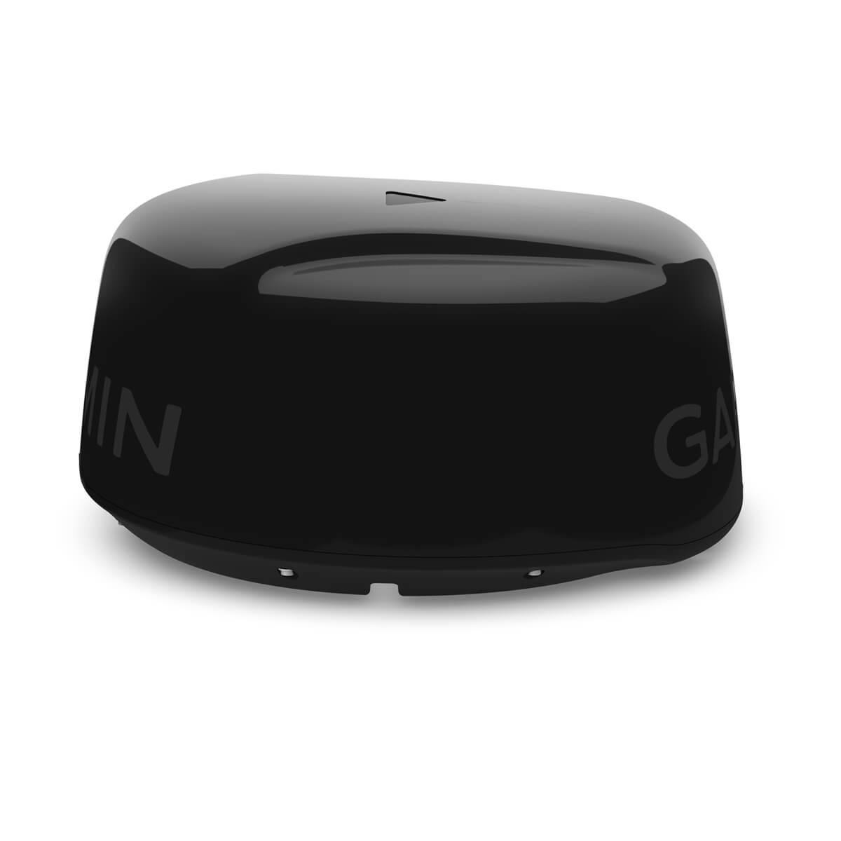 Black Garmin device on a white background