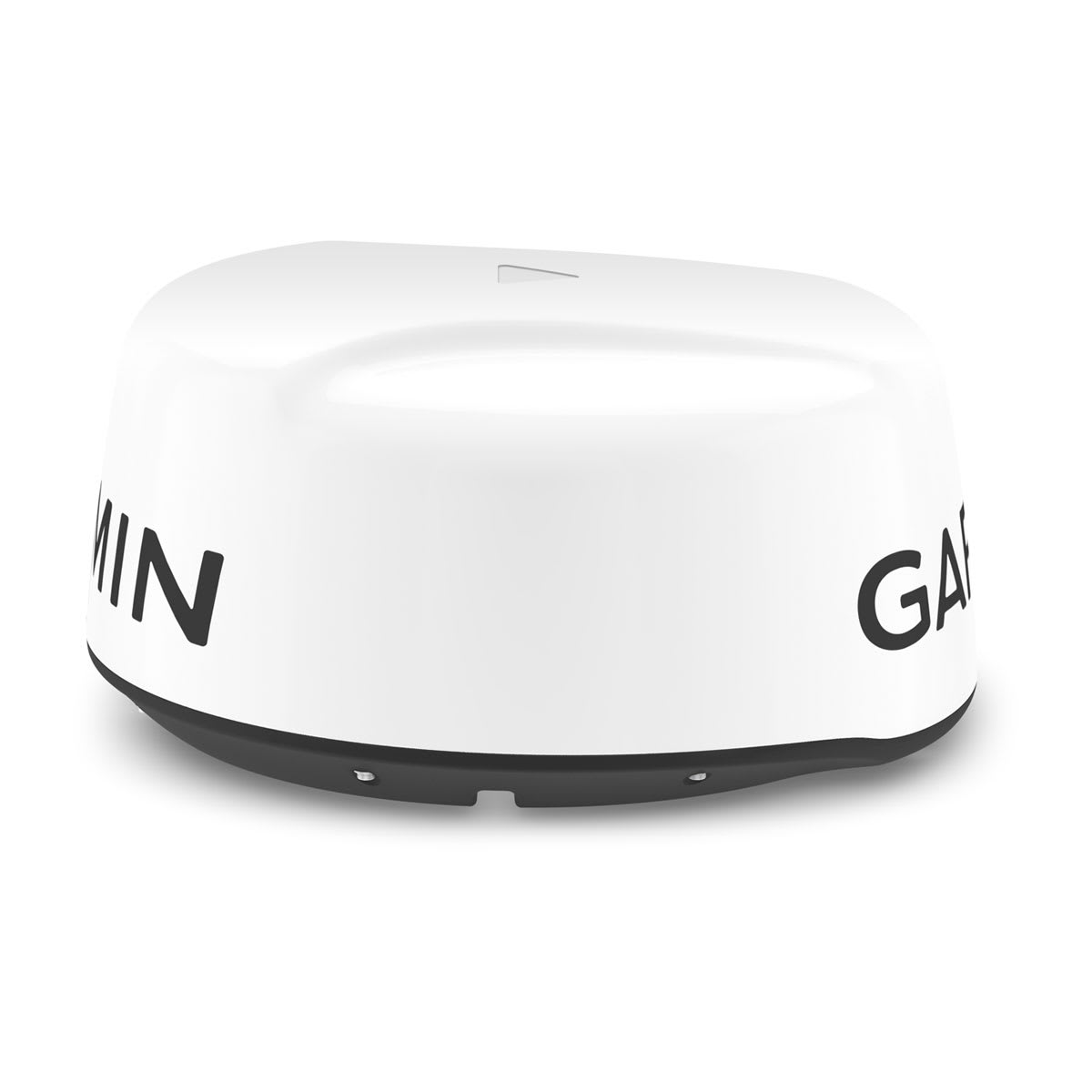 White Garmin marine radar dome