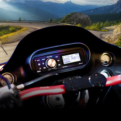 BOSS Elite BEHDIN98 Bluetooth Motorcycle In-Dash Receiver Harley-Davidson Weather-Resistant
