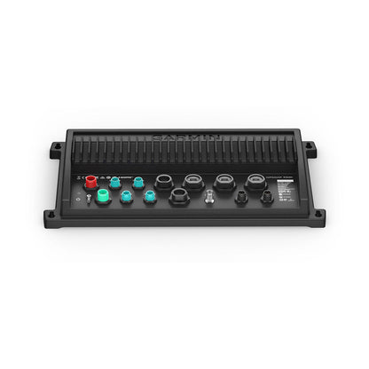 Black electronic module with control knobs