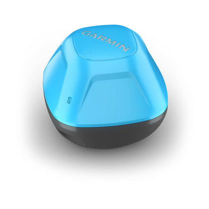 Blue and black Garmin device 