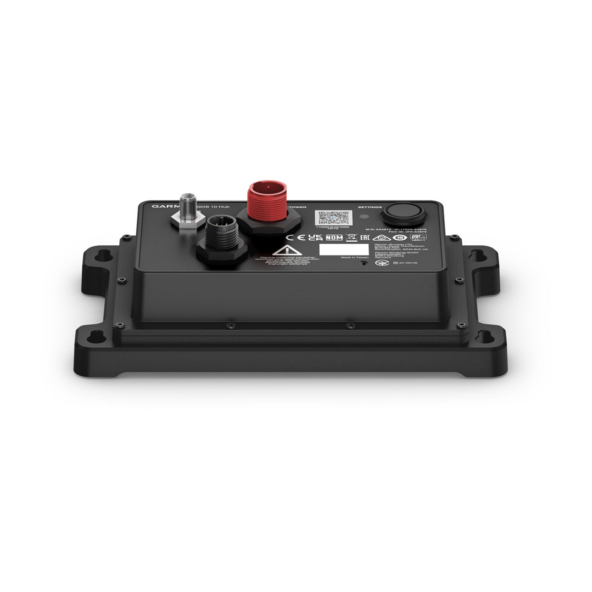 Black battery charger with terminals