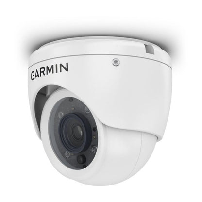 White bullet camera (larger base, IR visible)