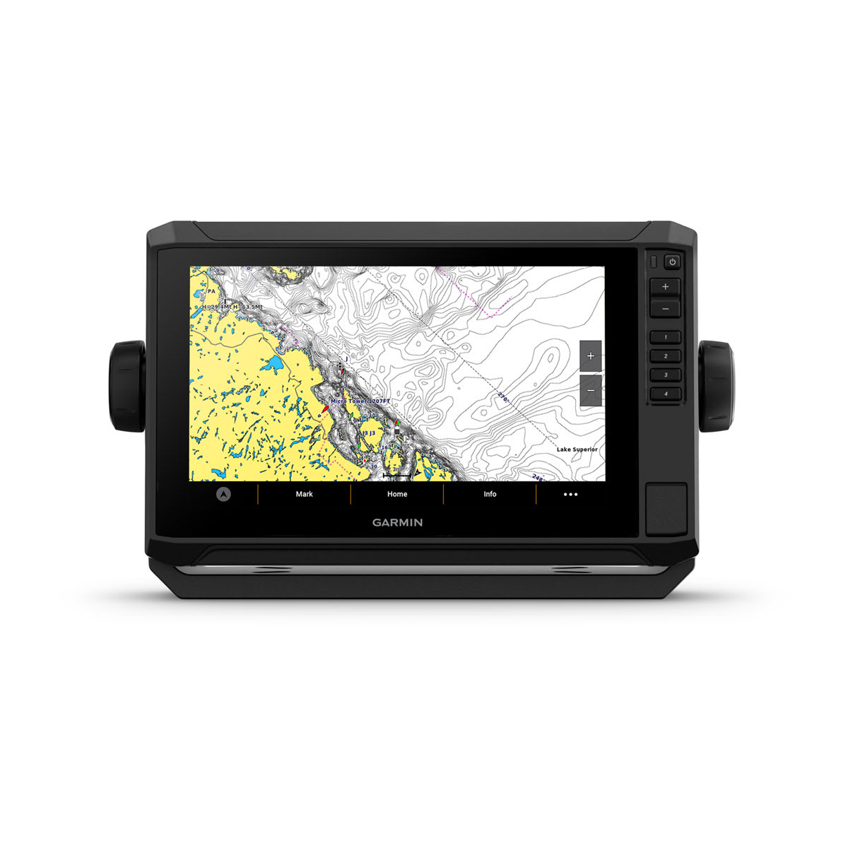 ECHOMAP™ UHD2 9" sv Chartplotters 93sv without Transducer; Includes Garmin Navionics+ U.S. Inland Mapping