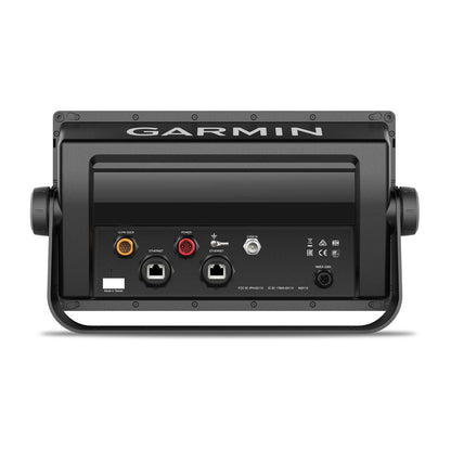 Garmin device with multiple ports on a white background