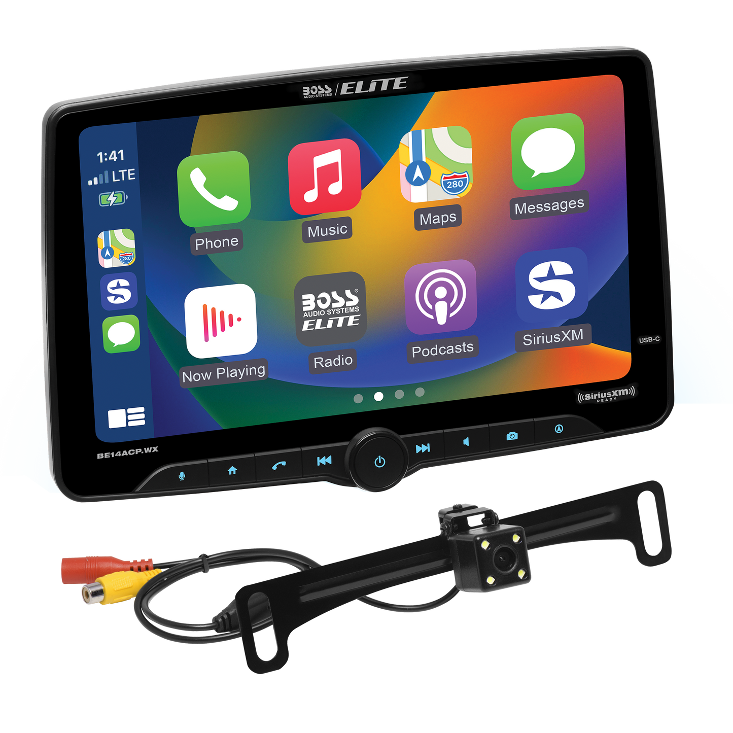 AUTOMOTIVE BE14ACP.WXC 14-inch Wireless Apple CarPlay Android Auto Single-DIN Receiver