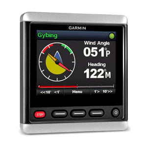 Garmin device displaying wind angle and heading