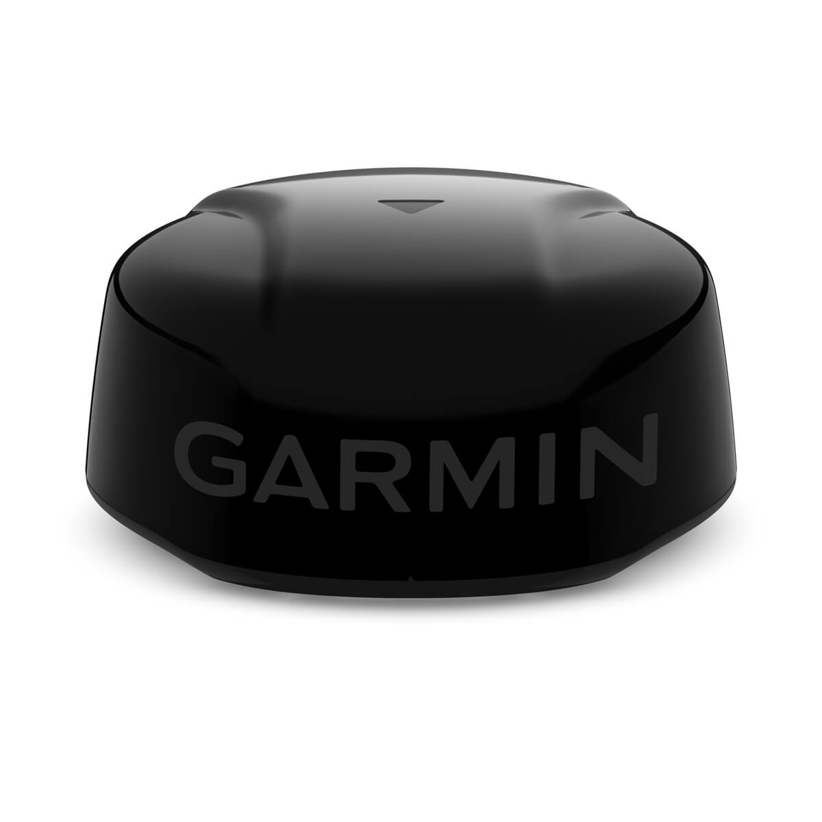 Black Garmin device on a white background