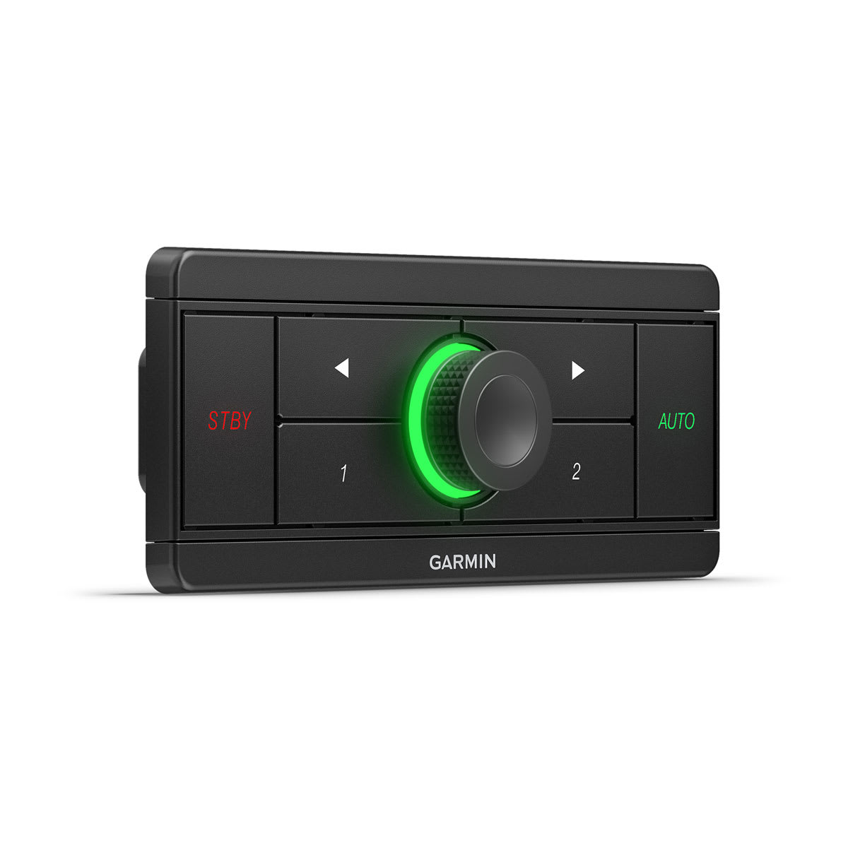 Garmin car audio control panel with green indicator lights 