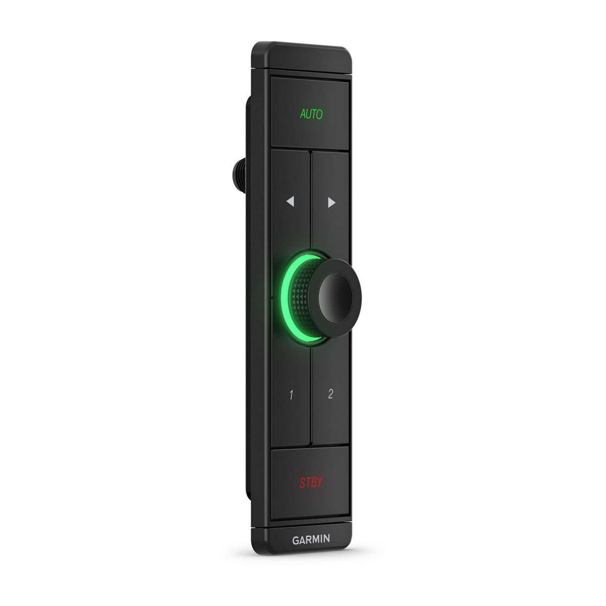 Black Garmin device with green accents