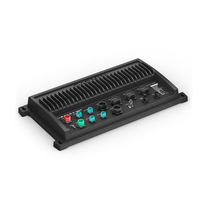 Black electronic control panel with buttons and display
