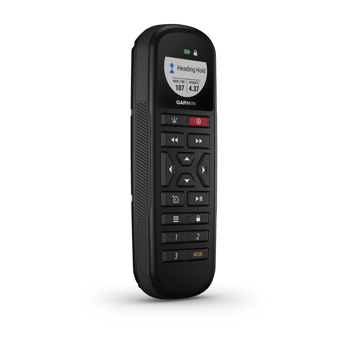 Black Garmin marine remote control