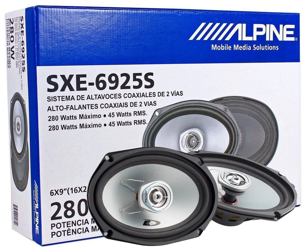Alpine SXE-6925S 280W 6x9" 2-Way Type-E Series Coaxial Speakers (Pair)