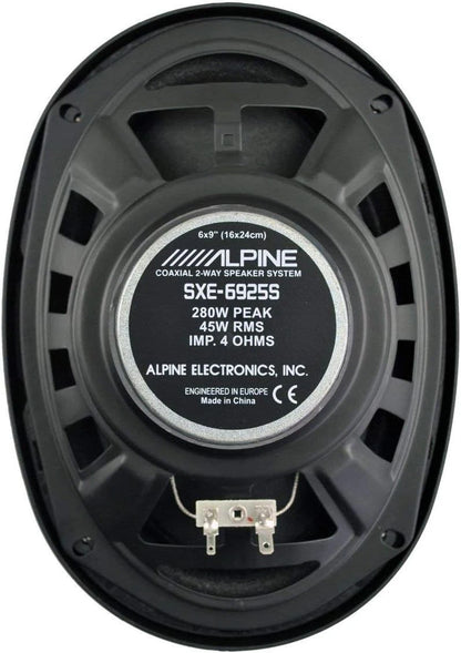 Alpine SXE-6925S 280W 6x9" 2-Way Type-E Series Coaxial Speakers (Pair)