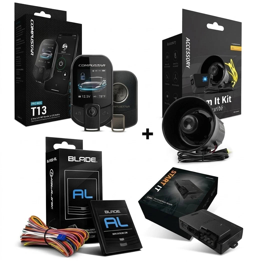 Compustar CSXP9913-BL Pro T13 Remote Start & Alarm LTE Smartphone Control (Blade-AL Complete Kit)