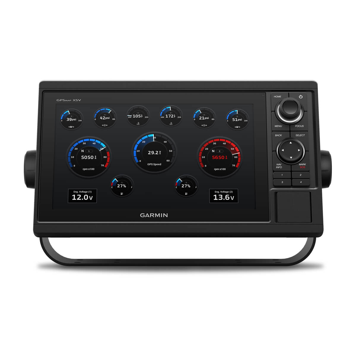Garmin marine control unit with digital display