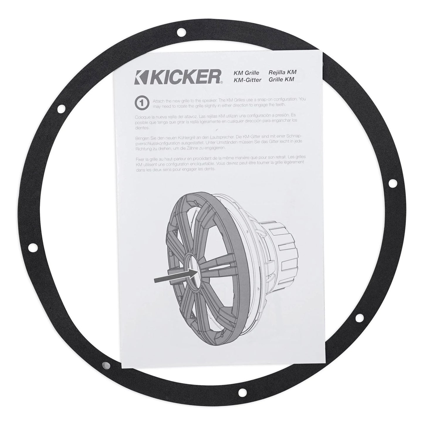 Kicker 45KMG12C 12 Inch Grille for KM12 and KMF12 Subwoofers