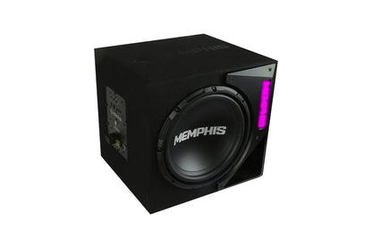 Memphis Audio SRXE12SA 12-Inch Ported Subwoofer Enclosure with 300W Amp