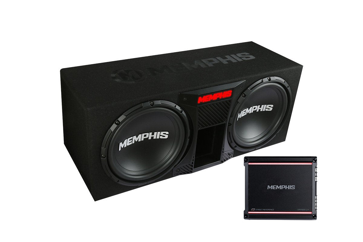 Memphis Audio SRXE12DP Dual 12 Inch Ported Subwoofer Bass Package