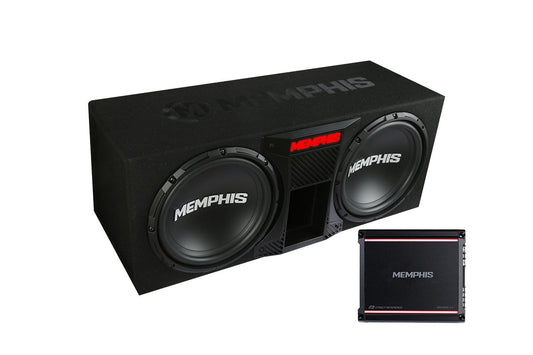 Memphis Audio SRXE12DP Dual 12 Inch Ported Subwoofer Bass Package