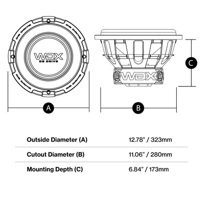 DB Drive WDX12G1.4 : 12 in. Dual 4-Ohm Subwoofer