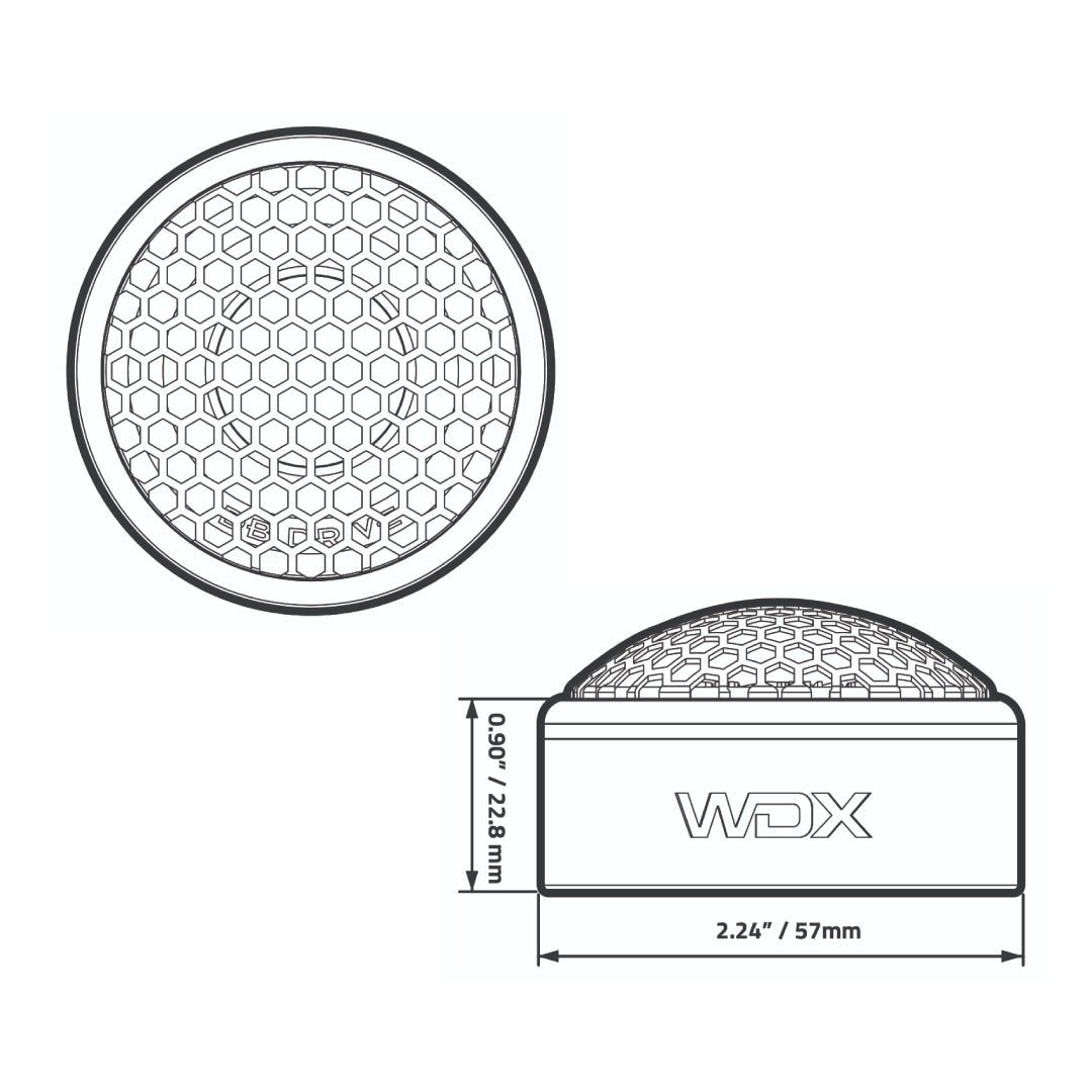 DB Drive WDX1TW-MOTO : 1 in. Aluminum Dome High Efficiency Tweeters