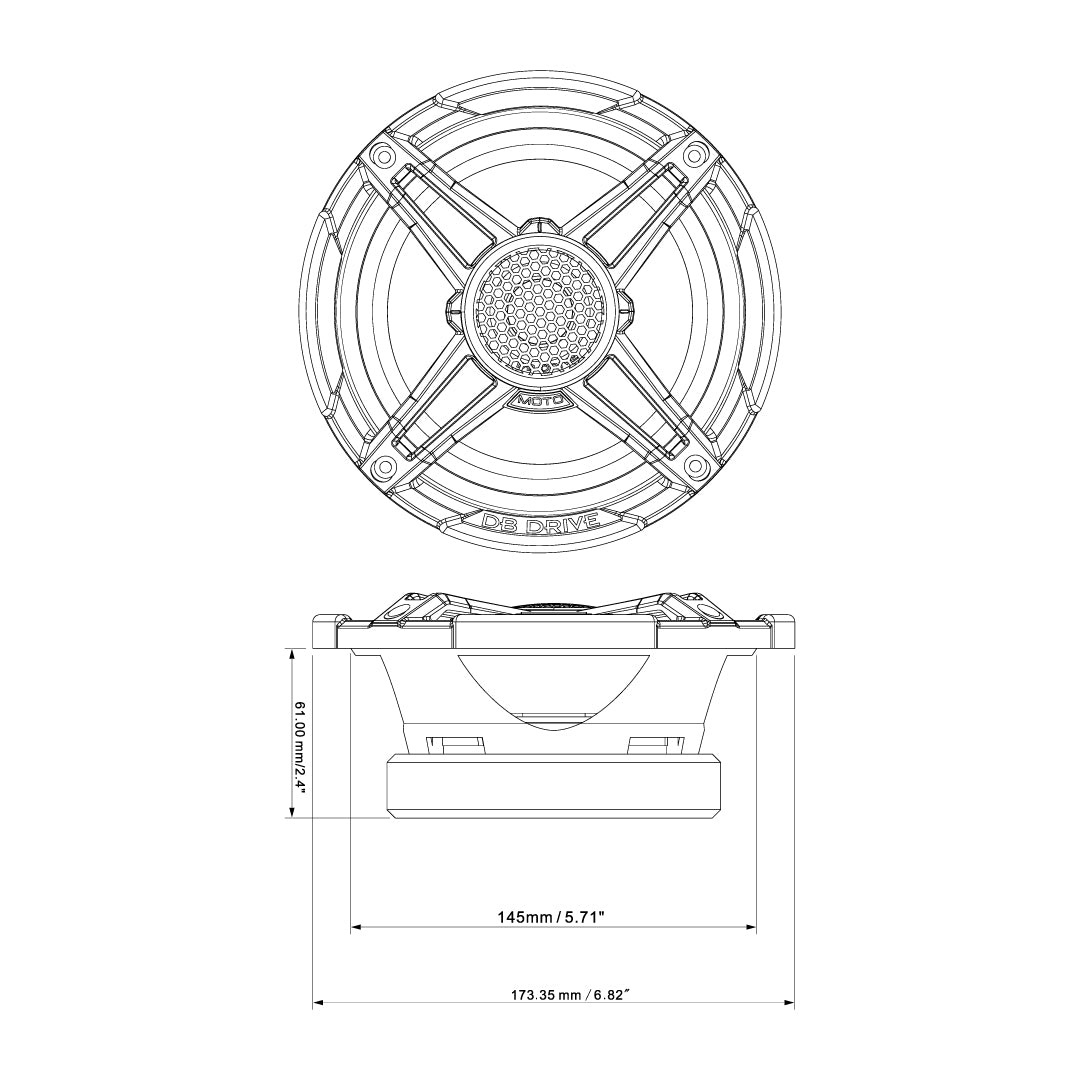 DB Drive WDX6MOTO-G2 : 6.5 in. Moto 2-Way Loudspeakers