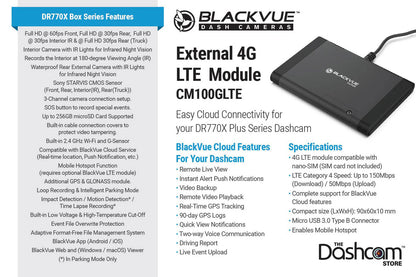 BlackVue DR770X-BOX-TRUCK 3-Channel Full HD Dash Cam For Front-Exterior Rear-Interior